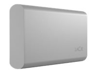 LaCie Portable SSD STKS500400 - SSD - 500 Go - externe (portable) - USB (USB-C connecteur) - lune argentée - avec Seagate Rescue Data Recovery STKS500400