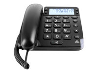 DORO Magna 4000 - Téléphone filaire avec ID d'appelant/appel en instance - noir 6377