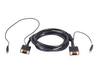 Uniformatic - Câble vidéo/audio - VGA / audio - HD-15 (VGA), jack mini mâle pour HD-15 (VGA), jack mini mâle - 2 m - blindé 12092