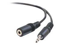 C2G - Rallonge de câble audio - mini-phone stereo 3.5 mm mâle pour mini-phone stereo 3.5 mm femelle - 10 m - blindé - moulé 80096
