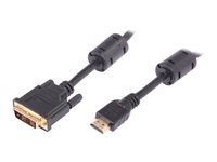 Uniformatic - Câble adaptateur - DVI-D mâle pour HDMI mâle - 3 m - vis moletées 12513