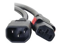 C2G - Câble d'alimentation - IEC 60320 C14 pour power IEC 60320 C13 - CA 250 V - 10 A - 30 cm - noir 80700