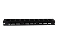 StarTech.com Panneau / Goulotte de gestion de câbles horizontal 1U pour rack de serveur - Guide pour câbles - Passe câble avec couverture - Panneau d'agencement de câbles de rack - 1U - 19" - pour P/N: RACK-18U-20-WALL-OA, RACK-21U-20-WALL-OA, RACK-24U-20-WALL-OA, RK12OD2, RK3236BKF CMDUCT1UX