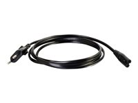 C2G Non-Polarised Power Cord - Câble d'alimentation - power IEC 60320 C7 pour power CEE 7/7 (M) - CA 250 V - 2 m - moulé - noir 80617