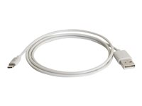 C2G USB A Male to Lightning Male Sync and Charging Cable - Câble Lightning - Lightning mâle pour USB mâle - 1 m - blanc 86051