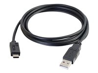 C2G 1m USB 2.0 USB Type C to USB A Cable M/M - USB C Cable Black - Câble USB - USB (M) pour 24 pin USB-C (M) - USB 2.0 - 1 m - moulé - noir 88870
