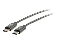 C2G 0.9m (3ft) USB C Cable - USB 2.0 (3A) - M/M USB Type C Cable - Black - Câble USB - 24 pin USB-C (M) pour 24 pin USB-C (M) - USB 2.0 - 3 A - 90 cm - noir 88825