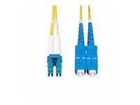 StarTech.com 7m (23ft) LC to SC (UPC) OS2 Single Mode Duplex Fiber Optic Cable, 9/125µm, Laser Optimized, 10G, Bend Insensitive, Low Insertion Loss - LSZH Fiber Patch Cord (SMLCSC-OS2-7M) - Cordon de raccordement - mode unique LC/UPC (M) pour mode unique SC/UPC (M) - 7 m - 2 mm - fibre optique - duplex - 9 / 125 micromètres - OS1/OS2 - sans halogène, passif - jaune SMLCSC-OS2-7M