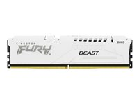 Kingston FURY Beast - DDR5 - module - 16 Go - DIMM 288 broches - 6000 MHz / PC5-48000 - CL30 - 1.4 V - mémoire sans tampon - on-die ECC - blanc KF560C30BWE-16