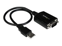StarTech.com Câble Adaptateur de 30cm USB vers Série DB9 RS232 - Mémorisation de Port COM - 1x DB-9 Mâle - 1x USB A Mâle - Adaptateur série - USB - RS-232 - noir ICUSB232PRO