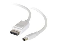 C2G 1m Mini DisplayPort to DisplayPort Adapter Cable 4K UHD - White - Câble DisplayPort - Mini DisplayPort (M) pour DisplayPort (M) - 1 m - blanc 84297