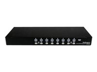 StarTech.com 16 Port 1U Rackmount USB KVM Switch with OSD (SV1631DUSBU) - Commutateur KVM - 16 x KVM port(s) - 1 utilisateur local - de bureau - pour P/N: RK3236BKF, RK4236BKB, RKCONS1701, RKCONS17HD, RKCONS1901, RKCONS1908K, RKCONS1916K SV1631DUSBU