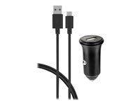 BIGBEN Connected - Adaptateur d'alimentation pour voiture - 2.4 A (USB) - sur le câble : USB-C - noir CACCBLAC3AB