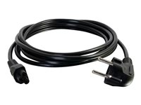 C2G Laptop Power Cord - Câble d'alimentation - IEC 60320 C5 pour power CEE 7/7 (M) - CA 250 V - 2 m - moulé - noir - Europe 80607