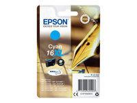 Epson 16XL - 6.5 ml - XL - cyan - original - blister - cartouche d'encre - pour WorkForce WF-2010, 2510, 2520, 2530, 2540, 2630, 2650, 2660, 2750, 2760 C13T16324012