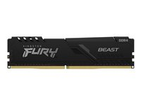 Kingston FURY Beast - DDR4 - kit - 128 Go: 4 x 32 Go - DIMM 288 broches - 3600 MHz / PC4-28800 - CL18 - 1.35 V - mémoire sans tampon - non ECC - noir KF436C18BBK4/128