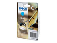 Epson 16 - 3.1 ml - cyan - original - cartouche d'encre - pour WorkForce WF-2010, 2510, 2520, 2530, 2540, 2630, 2650, 2660, 2750, 2760 C13T16224012