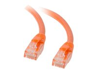 C2G Cat5e Booted Unshielded (UTP) Network Patch Cable - Cordon de raccordement - RJ-45 (M) pour RJ-45 (M) - 5 m - UTP - CAT 5e - moulé, sans crochet, bloqué - orange 83607