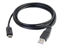 C2G 2m USB 2.0 USB Type C to USB A Cable M/M - USB C Cable Black - Câble USB - USB (M) pour 24 pin USB-C (M) - USB 2.0 - 2 m - moulé - noir 88871