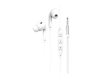 Force Play - Écouteurs avec micro - intra-auriculaire - filaire - USB-C - blanc FPYKPBOUTONUSBCW