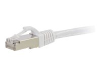 C2G Cat5e Non-Booted Shielded (STP) Network Patch Cable - Cordon de raccordement - RJ-45 (M) pour RJ-45 (M) - 20 m - STP - CAT 5e - Moulé - blanc 83888