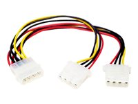 StarTech.com Câble répartiteur en Y Molex - 1x LP4 mâle 2x LP4 femelle - 23 cm - Splitter - Câble d'alimentation - alimentation interne 4 plots (F) pour alimentation interne 4 plots (M) - 0.2 m - pour P/N: ATX2POWER450, ATX2POWR350E, ATX2POWR400E, HSB225S3R, IDE2SAT2, S25SLOTR, SATSASBP425 PYO2L