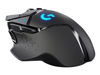 Souris de jeu Logitech G502 LIGHTSPEED - Souris - optique - 11 boutons - sans fil, filaire - 2.4 GHz - récepteur sans fil USB 910-005567