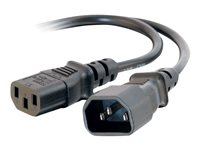 C2G - Rallonge de câble d'alimentation - power IEC 60320 C13 pour IEC 60320 C14 - CA 250 V - 1.8 m - noir 81138