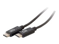 C2G 1.8m (6ft) USB C Cable - USB 2.0 (3A) - M/M USB Type C Cable - Black - Câble USB - 24 pin USB-C (M) pour 24 pin USB-C (M) - USB 2.0 - 3 A - 1.8 m - noir 88826