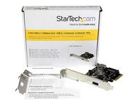 StarTech.com Carte contrôleur PCI Express à 2 ports USB 3.1 (10 Gb/s) - 1 USB-A externe 1 USB-A interne - Adaptateur PCIe USB 3.1 - Adaptateur USB - PCIe x4 profil bas - USB 3.1 x 2 - pour P/N: USB312SAT3, USB31C2SAT3 PEXUSB311EI