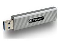 Transcend ESD320A - SSD - chiffré - 512 Go - externe (portable) - USB 3.2 Gen 2x1 - AES 256 bits - gris doux TS512GESD320A
