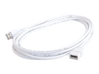 C2G 3.3ft USB Extension Cable - USB A to USB A Extension Cable - USB 2.0 - White - M/F - Câble USB - USB (M) pour USB (F) - 0.9 m 19003