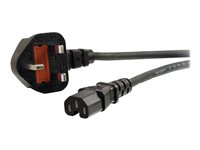 C2G - Câble d'alimentation - IEC 60320 C15 pour BS 1363 (M) - CA 250 V - 2 m - noir - Royaume-Uni 80637