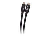C2G 3.3ft (1m) USB-C Male to USB-C Male Cable (20V 5A) - USB4 (40Gbps) - Câble USB - 24 pin USB-C (M) pour 24 pin USB-C (M) - USB 2.0 / USB 3.2 / USB4 / Thunderbolt 3 - 20 V - 5 A - 1 m - connecteurs réversibles, support 8K, contacts flashés d'or, Alimentation USB (100 W) - noir C2G28878