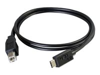 C2G 3m USB 2.0 USB Type C to USB B Cable M/M - USB C Cable Black - Câble USB - USB type B (M) pour 24 pin USB-C (M) - USB 2.0 - 3 m - noir 88860