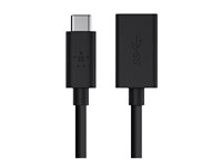 Belkin 3.0 USB-C to USB-A Adapter - Adaptateur USB - 24 pin USB-C (M) reversible pour USB type A (F) - USB 3.0 - 3 A - noir F2CU036BTBLK