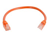 C2G Cat6 Booted Unshielded (UTP) Network Patch Cable - Cordon de raccordement - RJ-45 (M) pour RJ-45 (M) - 50 cm - UTP - CAT 6 - moulé, sans crochet, bloqué - orange 83573