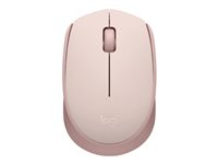 Logitech M171 - Souris - droitiers et gauchers - optique - 3 boutons - sans fil - 2.4 GHz - récepteur sans fil USB - rose 910-006865