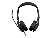 Jabra Evolve2 50 MS Stereo - Micro-casque - sur-oreille - Bluetooth - filaire - Suppresseur de bruit actif - USB-A - noir - certifié Zoom, Certifié pour Microsoft Teams, Cisco Webex Certified, Certifié Alcatel-Lucent, Certifié Unify, Certifié Google Meet, Certifié Amazon Chime 25089-999-999