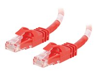 C2G Cat6 Booted Unshielded (UTP) Network Patch Cable - Cordon de raccordement - RJ-45 (M) pour RJ-45 (M) - 5 m - UTP - CAT 6 - moulé, sans crochet, bloqué - rouge 83450