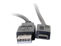 C2G 3m USB 2.0 USB Type C to USB A Cable M/M - USB C Cable Black - Câble USB - USB (M) pour 24 pin USB-C (M) - USB 2.0 - 3 m - moulé - noir 88872
