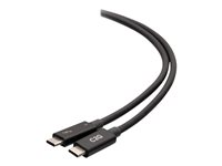 C2G Câble actif Thunderbolt 4 USB C de 1,8 m - USB C vers USB C - 40 Gbit/s - M/M - Câble Thunderbolt - 24 pin USB-C (M) pour 24 pin USB-C (M) - USB 3.2 / DisplayPort 2.1 / Thunderbolt 4 - 30 V - 1.83 m - Alimentation USB (100 W), support pour 8K60Hz, support 4K60Hz (4096 x 2160), support Ethernet - noir C2G28887