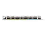 Cisco Catalyst 1300-48MGP-4X - Commutateur - C3 - Géré - 32 x 10/100/1000 (PoE+) + 16 x 2.5G (PoE+) + 4 x 10 Gigabit SFP+ - Montable sur rack - PoE+ (370 W) C1300-48MGP-4X