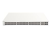 D-Link Nuclias Cloud-Managed DBS-2000-52MP - Commutateur - intelligent - 48 x 10/100/1000 (PoE+) + 4 x SFP Gigabit combiné - Montable sur rack - PoE+ (370 W) - avec 1 an de Nuclias Cloud Management DBS-2000-52MP/E