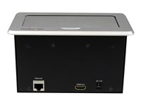 StarTech.com Boîtier / Point de connexion pour table de réunion - HDMI / VGA / Mini DP vers sortie HDMI avec port USB à charge rapide - Support de fixation - HD-15, RCA X 2, RJ-45, fiche mini-phone Stéréo 3,5 mm, RCA, HDMI, USB Type A, mini-DisplayPort BOX4HDECP