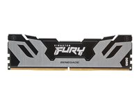 Kingston FURY Renegade - DDR5 - module - 32 Go - DIMM 288 broches - 6400 MHz / PC5-51200 - CL32 - 1.4 V - mémoire sans tampon - on-die ECC - noir, argent KF564C32RS-32