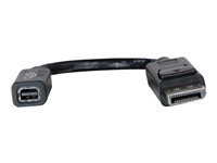 C2G 15cm DisplayPort to Mini DisplayPort Adapter Converter 4K UHD - DP Male to Mini DP Female - Black - Câble DisplayPort - Mini DisplayPort (F) pour DisplayPort (M) - 15 cm - noir 84305