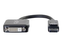 C2G 8in DisplayPort to DVI-D Adapter - DP to DVI D Adapter - Black - M/F - Adaptateur vidéo - DisplayPort (M) pour DVI-D (F) - noir 54321
