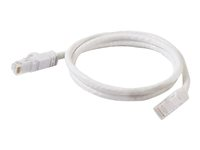 C2G Cat6 Booted Unshielded (UTP) Network Patch Cable - Cordon de raccordement - RJ-45 (M) pour RJ-45 (M) - 10 m - UTP - CAT 6 - moulé, sans crochet, bloqué - blanc 83492