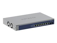 NETGEAR XS508TM - Commutateur - 2+/L3 Lite - intelligent - 8 x 10/25 Gigabit Ethernet + 2 x Ethernet SFP+ de 10Go (liaison montante) - de bureau, Montable sur rack XS508TM-100EUS